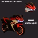 Rechargeable Battery Operated Ride on Bike for Kids, Bike Battery Operated Ride On (Red) [AA1096/94] - Image 4