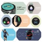 Pebble Hive Octa Display Smartwatch | BT Calling | Functional Rotating Crown | Multi Sports Modes | Sleep Monitoring | Health Suite | Customizable Watch Faces | in-Built Games & World Clock - Black [AA1096/135] - Image 4