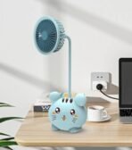 Felinar Felinar Rechargeable Mini Cute Handheld USB Fan, Rechargeable Fan, USB Air Cooler (Light Blue) [AA1096/92] - Image 3
