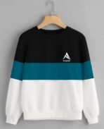 Kroptee Men Colorblock Round Neck Pure Cotton Multicolor T-Shirt [AA1096/160] - Image 2