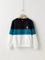 Kroptee Men Colorblock Round Neck Pure Cotton Multicolor T-Shirt [AA1096/160] - Image 3