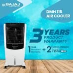 115 L Desert Air Cooler for Larger Room Big Ice Chamber Inverter Compatible Powerful Cooling (White, Black, DMH 115) [AA1096/90] - Image 4