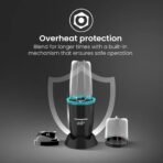 NUTRI BLENDER 400 W Juicer Mixer Grinder (Blend – Nutri blender || Smoothie Maker | 2 Jars | Black & turquoise blue) [AA1096/81] - Image 2