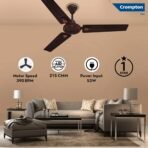 Hillbriz Neo with 2 Year Warranty 1200 mm Ceiling Fan (1 Star | Smoke Brown | Pack of 1) [AA1096/122] - Image 3
