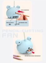 Felinar Felinar Rechargeable Mini Cute Handheld USB Fan, Rechargeable Fan, USB Air Cooler (Light Blue) [AA1096/92] - Image 4