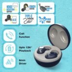 ZEBRONICS Zeb-Sound Bomb 1 TWS Earbuds with BT5.0, Up to 12H Playback, Touch Controls, Voice Assistant, Splash Proof with Type C Portable Charging Case (Blue) [AA1096/133] - Image 3