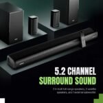 Mivi Fort Sonic 900 Soundbar, Dual Subwoofers, Dolby Audio, 5.2 Channel 900 W Bluetooth Soundbar (Black, Silver, 5.2 Channel) [AA1096/82]