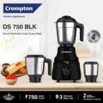 DS 750W BLK 3Jar 750 W Mixer Grinder (ACGM-DS750W3J BLK | 3 Jars | Black and Grey) [AA1096/80] - Image 4