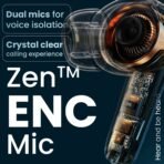 Z40 with ENC Mic, 60Hr Battery, Metal Finish, Low Latency, 5.3v Bluetooth Headset (White, True Wireless) [AA1096/164] - Image 3