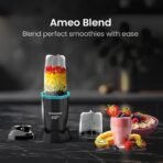 NUTRI BLENDER 400 W Juicer Mixer Grinder (Blend – Nutri blender || Smoothie Maker | 2 Jars | Black & turquoise blue) [AA1096/81]