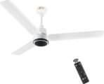 Ujala Prime BLDC with Remote BEE Star Rated with 3 Year Warranty BLDC Motor with Remote 1200 mm Ceiling Fan (5 Star | White | Pack of 1) [AA1096/78]