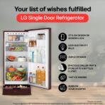 185 L Direct Cool Single Door 4 Star Refrigerator with Base Drawer  with Smart Inverter Compressor, Auto Smart Connect, Fast Ice Making (Scarlet Euphoria, GL-D199OSEY.ESEZPST) [AA1096/68] - Image 4
