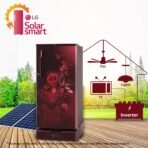 185 L Direct Cool Single Door 4 Star Refrigerator with Base Drawer  with Smart Inverter Compressor, Auto Smart Connect, Fast Ice Making (Scarlet Euphoria, GL-D199OSEY.ESEZPST) [AA1096/68]