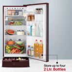 185 L Direct Cool Single Door 4 Star Refrigerator with Base Drawer  with Smart Inverter Compressor, Auto Smart Connect, Fast Ice Making (Scarlet Euphoria, GL-D199OSEY.ESEZPST) [AA1096/68] - Image 3