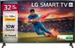 LR570 80 cm (32 inch) HD Ready LED Smart WebOS TV 2025 Edition with Alpha5 Gen 6 AI Processor 125+ Free LG Channels AI Brightness Control AI Sound (Virtual Surround 5.1 Up-mix) FTA Satellite Port Magic Remote Compatible 60Hz Refresh Rate Alexa Built In Works with Hey Google (32LR570B6LA) [AA1096/152]