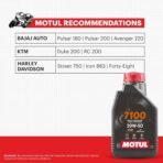 Motul 7100 4T 20W-50 Fully Synthetic Motorcycle Engine Oil – API SN Performance, Smooth Gear Shifting, Superior Engine Protection & Long-Lasting Performance, 1.5L [AA1096/136] - Image 2