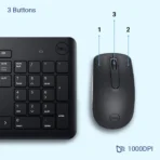 DELL KM3322W Keyboard & Mouse Combo, Anti-fade & Spill-resistant Keys Wireless Standard Multi-device Keyboard Compatible with Desktop, Laptop, Mac up to 36 Month Battery Life[AA1097/37] - Image 3