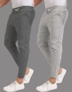Men Solid Grey Track Pants 2 packs - Image 2