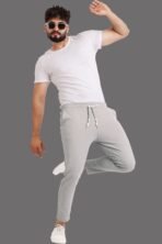 Men Solid Grey Track Pants 2 packs - Image 4