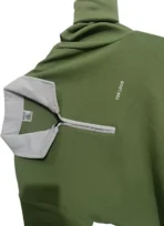 Men Solid Zip Neck Elastane Purple T-Shirt [AA1102/274] - Image 2