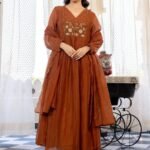 Keitra Women Floral Embroidered Panelled Kurta with Trousers & With Dupatta