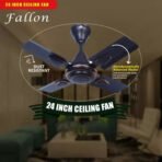 Fallon Ultra High Speed 24 Inch Smocked Brown with 30 Months Warranty Anti Dust 600 mm Ceiling Fan[AA1097/59] - Image 2