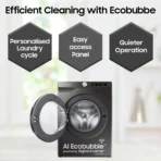 7 kg 5 Star ,AI Control, Wi-Fi, Digital Inverter Fully Automatic Front Load With In-built Heater Silver (WW70T502NAN1TL) [AA1102/141] - Image 3