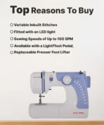 ఉషా Dream Stitch ఎలక్ట్రిక్ కుట్టు మిషన్ (బిల్ట్ ఇన్ స్టిచెస్ 7)(AA1103/75) - Image 4