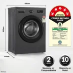 9 kg 5 Star, Inverter Direct Drive Technology, 6 Motion DD, Reduce germs & allergens with steam cycles, In-built Heater, Touch Panel Fully Automatic Front Load with In-built Heater Black, Grey (FHB1209Z2M) [AA1096/40] - Image 2