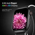 Fire-Boltt Brillia Pro 51.3mm (2.02) Largest AMOLED Display, Bluetooth Calling,Premium Look Smartwatch ( Black Nylon Strap , Free Size) [AA1102/149] - Image 2