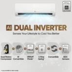 2025 Model 2 Ton 3Star Split AI Dual Inverter AI Convertible 6-in-1 Faster Cooling and Energy Saving , VIRAAT Mode  and Diet Mode Plus AC (AA1104/125) - Image 2