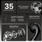 boAt Airdopes101v2, Flex Fit Tips, 13mm Drivers, Stream Ad Free Music via App Support Headset (Pitch Black) [AA1102/261] - Image 3