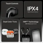 boAt Airdopes101v2, Flex Fit Tips, 13mm Drivers, Stream Ad Free Music via App Support Headset (Pitch Black) [AA1102/261] - Image 2