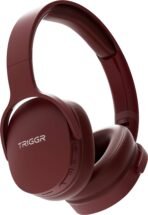TRIGGR Trinity 2 with Dual Pairing, ENC, Fast Charge, 50H Battery, Rubber Finish, v5.3 Bluetooth Headset (Bordeaux Maroon, On the Ear)[AA1097/97]