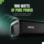 Mivi Fort Sonic 900 Soundbar, Dual Subwoofers, Dolby Audio, 5.2 Channel 900 W Bluetooth Soundbar  (Black, Silver, 5.2 Channel) [AA1102/118] - Image 3