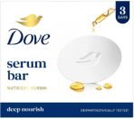 DOVE Cream Beauty Bathing Bar For 24 Hour Nourished Skin with Nutrient Serum (3 x 125 g) - Image 3