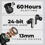 truke  Mega 7 Earbuds w/ 60H Battery, 13mm Drivers, 24-bit Spatial Audio, Fast Charging Bluetooth Headset (Coal Black, True Wireless)[AA1097/94] - Image 3