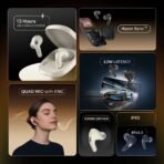 Buds E1 (New Launch) 35H Playtime, Quad mic ENC, Hyper Sync, Low Latency, BTv5.3 Bluetooth Headset (Charcoal Black, True Wireless)[AA1097/65] - Image 3