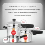 stainless steel 2 L, 3 L, 5 L Induction Bottom Pressure Cooker (AA1104/244) - Image 8
