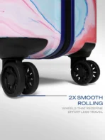 Medium Check-in Suitcase (65 CM) 8 Wheels - Hue 8 Wheels Printed Trolley Bag -Blue [AA1102/252] - Image 2