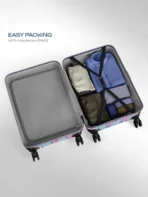 Medium Check-in Suitcase (65 CM) 8 Wheels - Hue 8 Wheels Printed Trolley Bag -Blue [AA1102/252] - Image 4