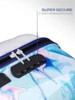 Medium Check-in Suitcase (65 CM) 8 Wheels - Hue 8 Wheels Printed Trolley Bag -Blue [AA1102/252] - Image 3