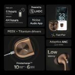 Noise Master Buds, Sound by BOSE, 49dB ANC, 6 Mic ENC, 44 Hr Battery, Spatial Audio Bluetooth Headset (Expresso Bronze, True Wireless)[AA1097/103] - Image 3