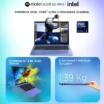 MOTOROLA Motobook 60 Pro Full Metal OLED AI PC Intel Core Ultra 5 225H -(16 GB/1TB SSD/Windows 11 Home) Motobook 141AH101 Thin and  Light Laptop (AA1104/81) - Image 5