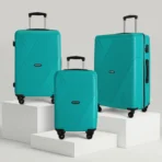 HARD BODY SET OF 3 LUUGGAGE 4 WHEELS -ICON- TEAL[AA1098/60]