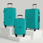 HARD BODY SET OF 3 LUUGGAGE 4 WHEELS -ICON- TEAL[AA1098/60]