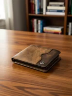 Men Casual Brown Artificial Leather RFID Wallet -Mini (6 Card Slots) - Image 2