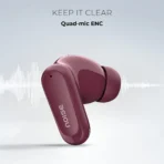 Buds Play with BT v6.0, 13mm Driver, 40Hrs Playtime, IPX4 Water Resistance Bluetooth Headset (Mauve Wine, True Wireless)[AA1100/61] - Image 3