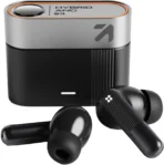 Earl 50dB 6 Mics Hybrid ANC ,Dual Drivers App Support ,Dual Pairing,50 H Battery BlueTooth Headset (obsidian Black )(AA1104/94)