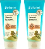 Pilgrim Sunscreen - SPF 50 PA+++ 2% Niacinamide Glow Sunscreen SPF 50 PA+++ Broad Spectrum UVA/UVB Pack of 2 (100 g) [AA1096/161]